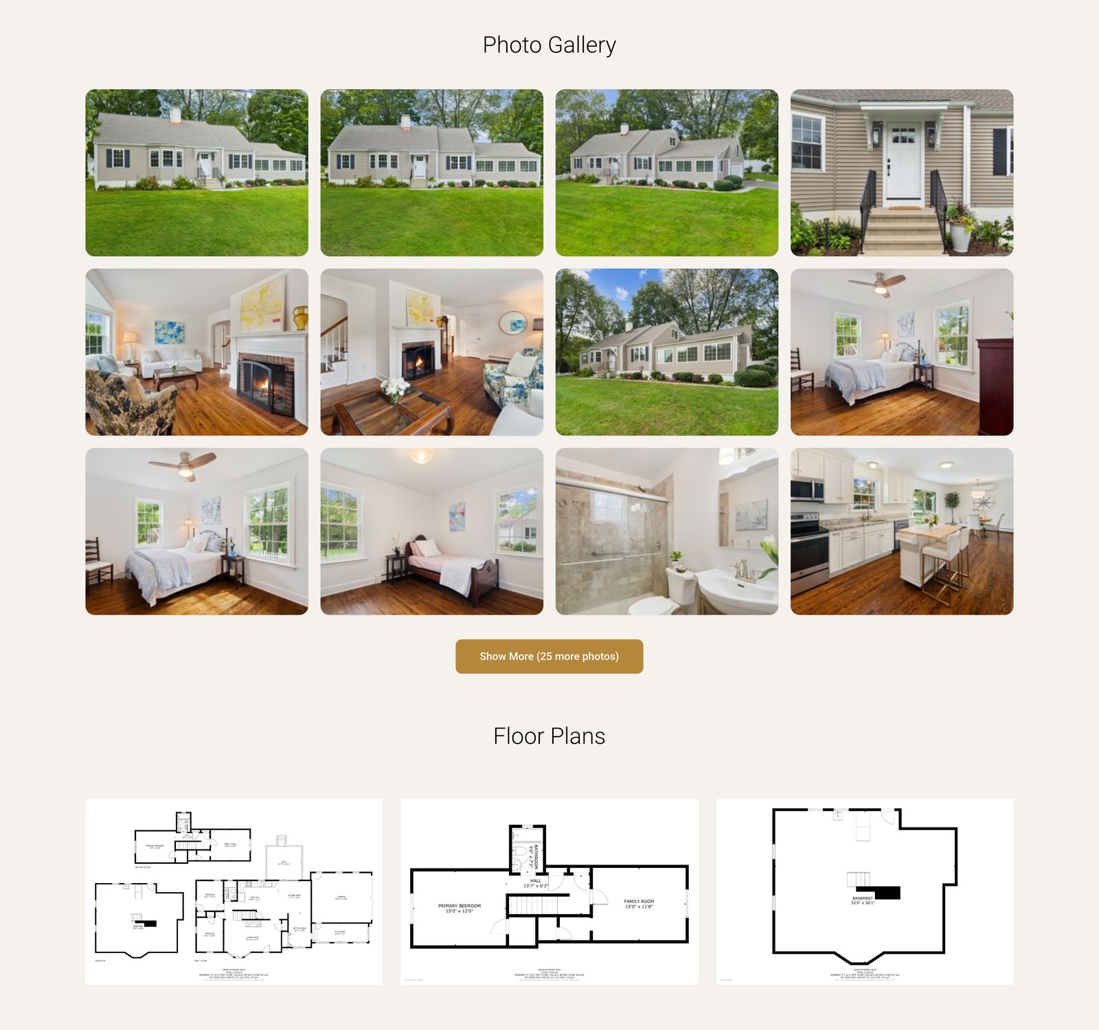 Photo gallery and floor plan sections of a LOTULIS gallery website
