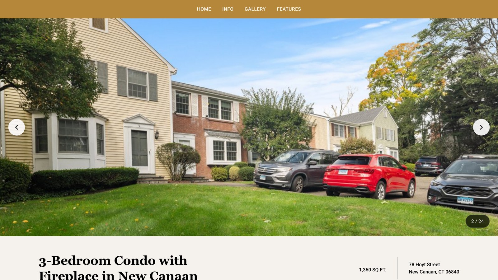 Unbranded gallery website with no logo, only the property photos and details